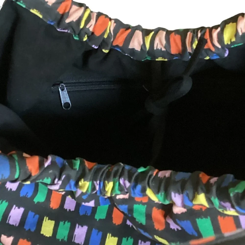Colorful‎ Small Hobo Tote Beach Bag 100% Cotton Canvas 155C